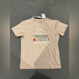 NWT Kappa Beige Logo Temi Sail Club T-Shirt (321M6VW-W3V) Size Large